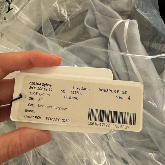 Jenny Yoo bridesmaid dress - Sylvie style in luxe satin & whisper blue - Picture 5 of 5